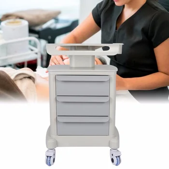 

3 Tires Beauty machine trolley Table Cart Shelf Universal Rolling Wheels Storage Rack Hairdresser StylingTool