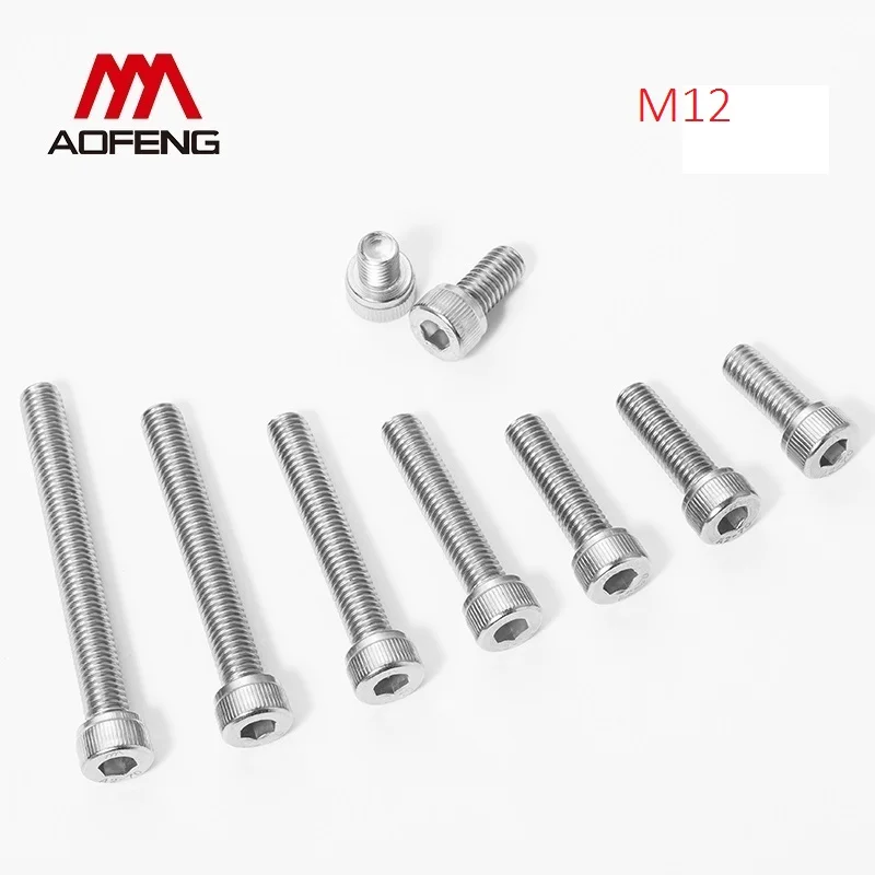 Фото Болты с шестигранной головкой из нержавеющей стали M12 304, Болты M12 * 20 30 40 50 60 70 75 85 90 100 110 120 130 140 150 мм №2
