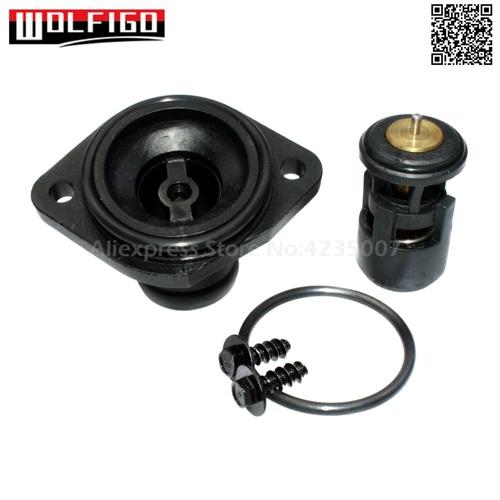 WOLFIGO 87Deg термостат и Охлаждающая вода фланец для VW Bora Golf сиденье для Polo 032121121J, 032121121B, 032 121 121 J, 032 121 121 B