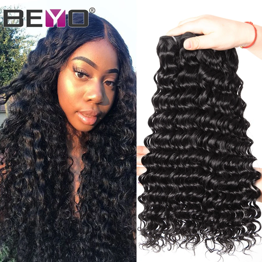 Deep Wave Bundles Hair Extension Peruvian Hair Bundles 100 Human