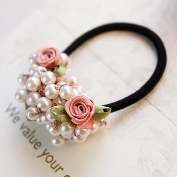 

2020 Hot Fashion 1Pc Ponytail Holder Cute Fabric Elastic Hair Bands Hair Rope For Female Ties Girls Hair Accessories