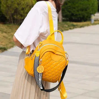 

Casual Backpack Women 2020 New Fashion Korean Student School Bag Soft PU Leather Small Backpacks Female Trend Travel Bags
