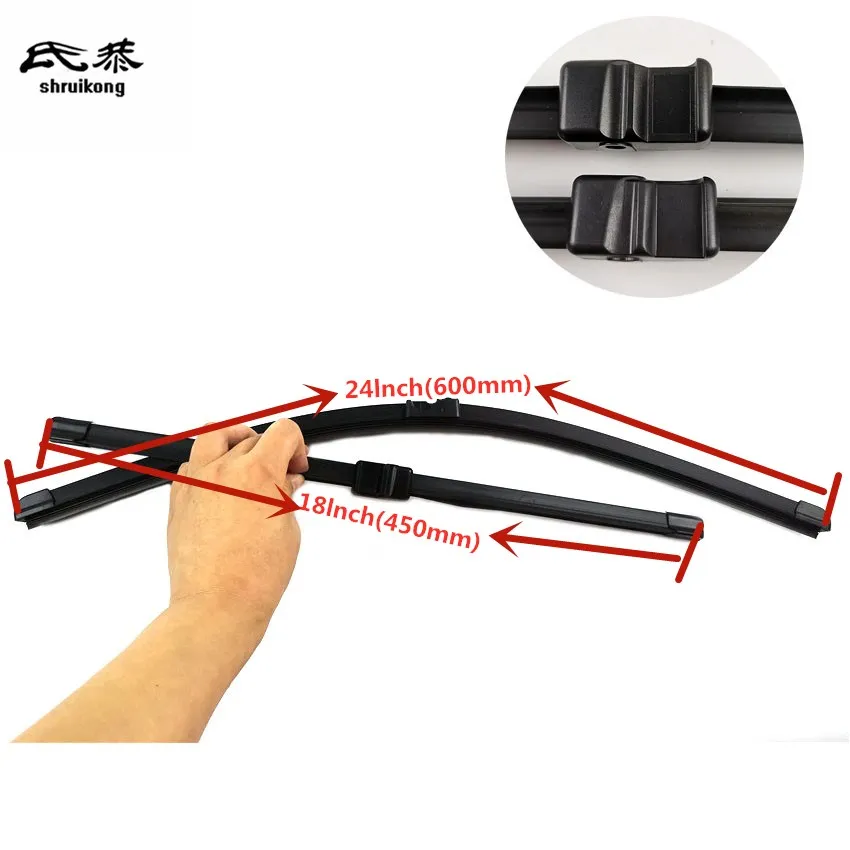 Дворники для Alfa Romeo Spider 2006 24 &quot+ 18&quot 2 шт./лот|wiper blade|side pinwiper arm |