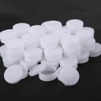 

50PCS 10g White Plastic Cosmetic Sample Container Mini Jars Pot Small Empty Box