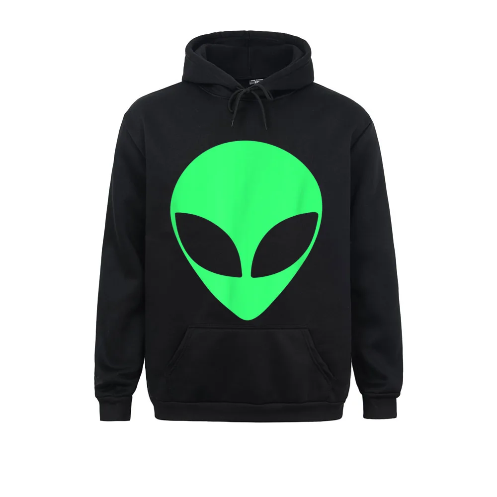 Green Alien Head 90s Style - Funny T-Shirt__2716 High Quality Long Sleeve Crazy Sweatshirts  Men Hoodies Hoods Summer/Autumn Green Alien Head 90s Style - Funny T-Shirt__2716black