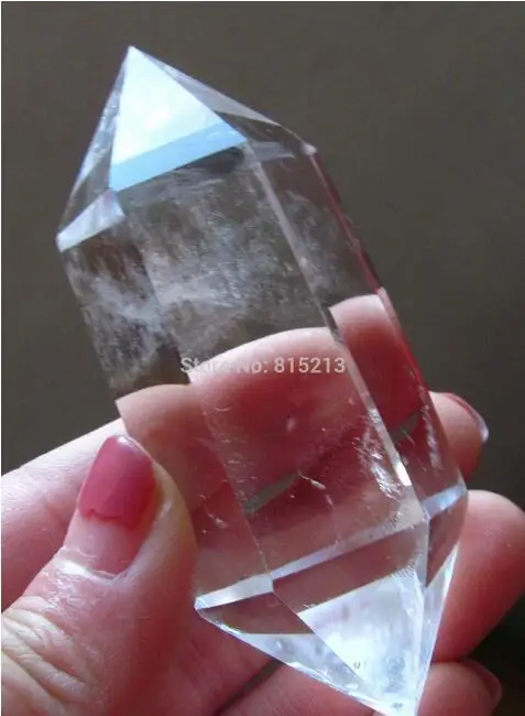 natural quartz rock crystal double terminated point healing