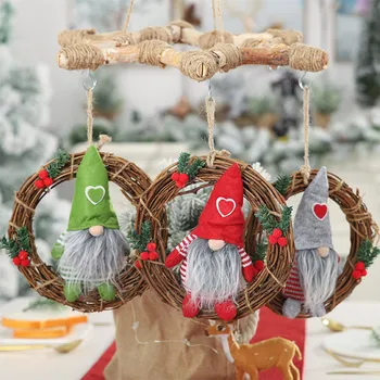 

Christmas 2020 Navidad Wreath Door Garland Decoration Garland Pendant Window Garland Pine Decoration Kerst Natal Decorations