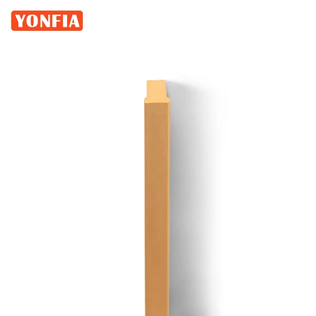 YONFIA 3728 Black Long Aluminium Profile Wardrobe Cabinet Drawer Pull Handle Long Gold Kitchen Furniture Closet Pull Door Handle Anodized gold