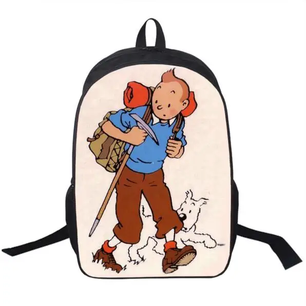 as pictures Мультяшный рюкзак Tintin Adventure/Popeye The Sailor для подростков, школьные рюкзаки для мальчиков и девочек, детские школьные сумки, женская сумка - Цвет: as pictures