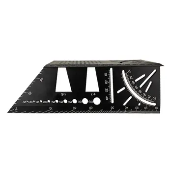 

3D aluminum alloy Mitra Measuring angle square 45 90 degrees angle ruler score Marking indicator frame Protractor carpentry