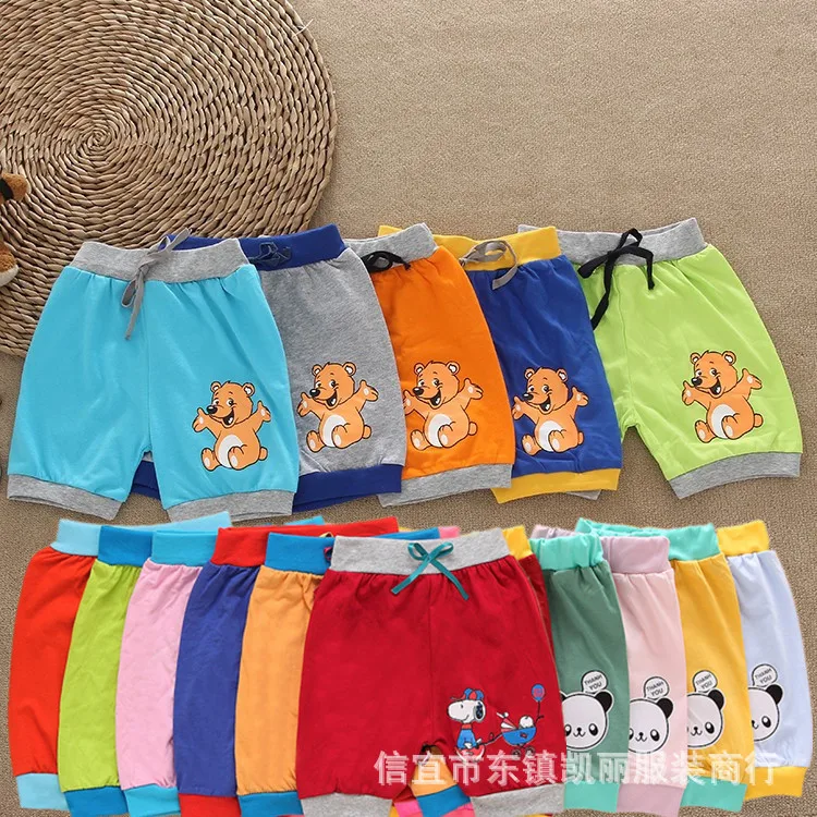 Новые стильные летние брюки с хлопковой подкладкой в Корейском стиле для мальчиков и девочек детские брюки детские штаны с мультяшным принтом