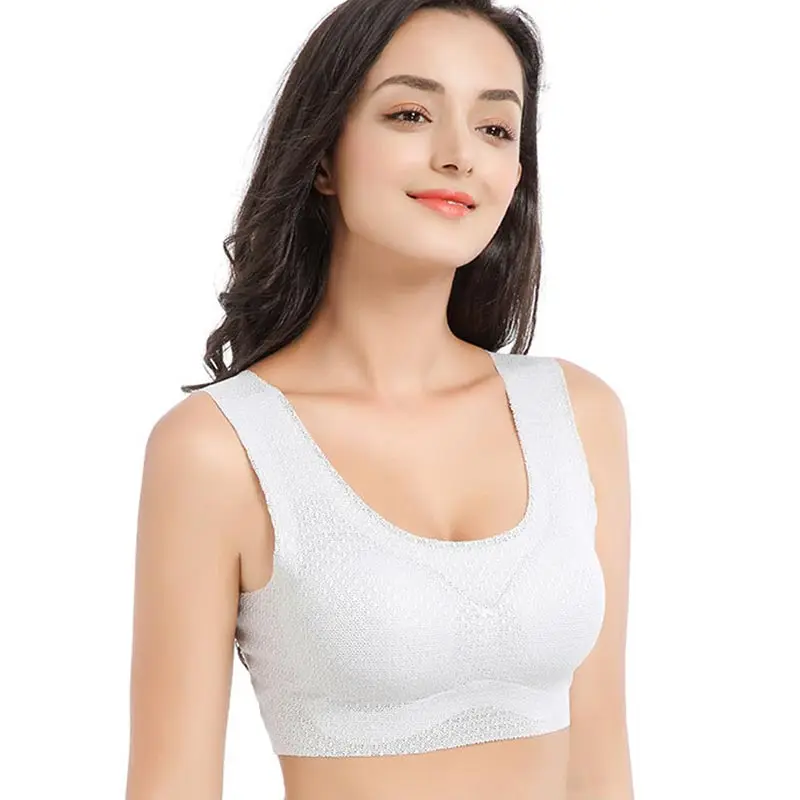 High Quality Seamless Bra Solid Women EveryDay Breathable Plus Size Wirefree Hot Sale 1PC Sleep Bras Lace Padded Sexy Full Cup