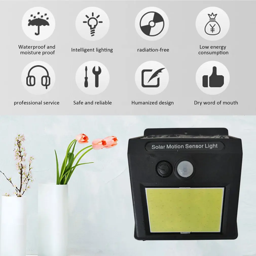 

Waterproof 48 LED Solar Power PIR Motion Sensor Garden Wall Light Outdoor Home Light