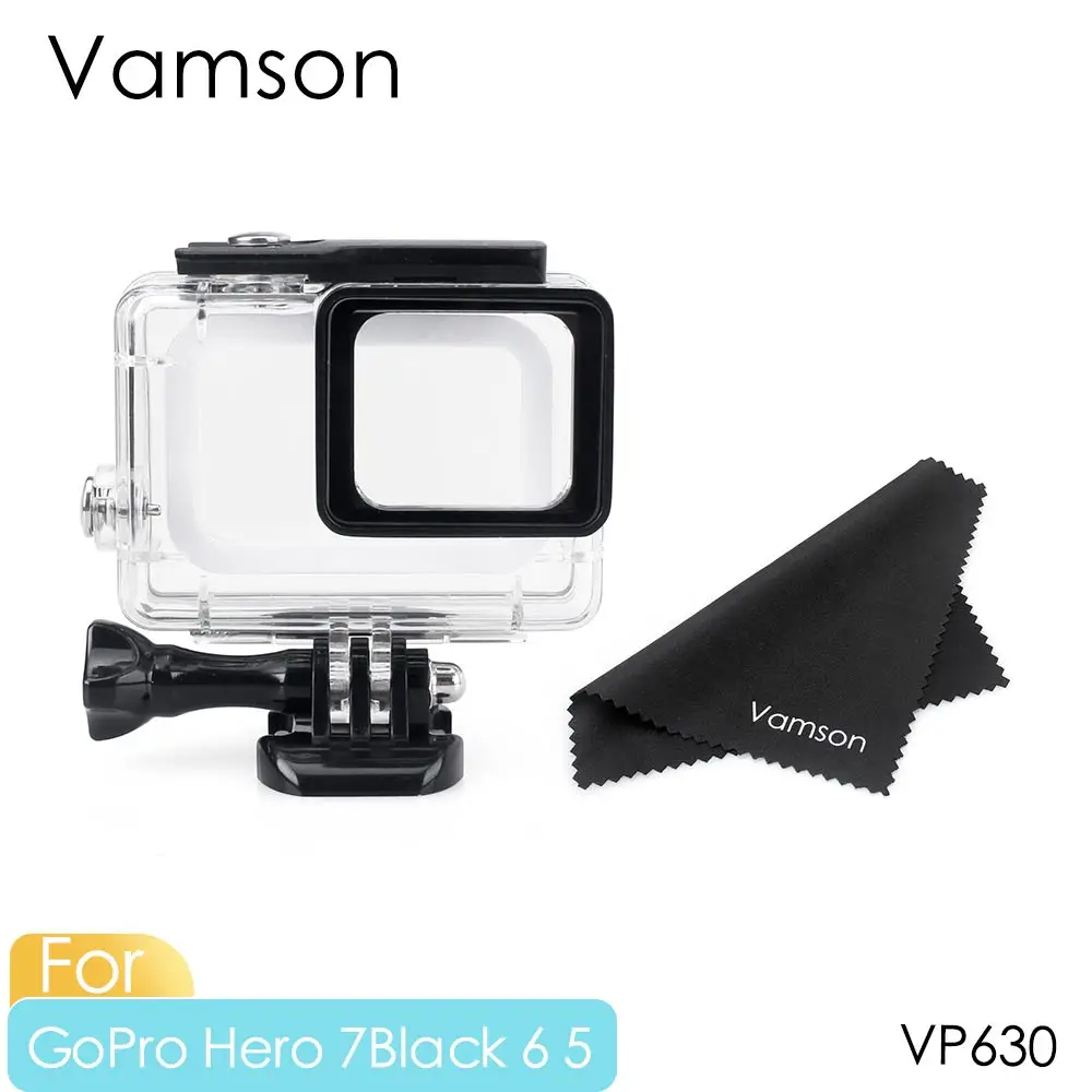 VP630 Vamson для Gopro Hero 7 6 5 Черный Водонепроницаемый защитный корпус чехол Аксессуары для дайвинга комплект для Gopro Hero 7 серебристо-белый VP630 - Цвет: VP630