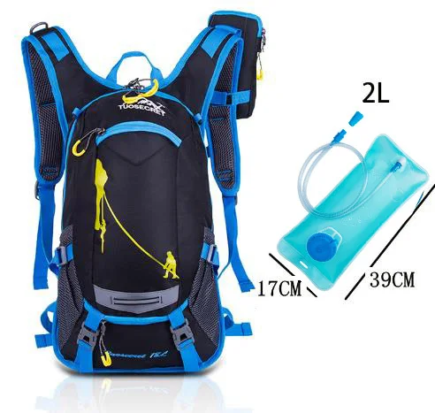 blue with water bag 18L водонепроницаемый походный рюкзак наружная спортивная сумка для воды Кемпинг Туризм Велоспорт водный рюкзак - Цвет: blue with water bag