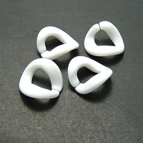 Wholesale 23mm*17mm Multi color Acrylic Twisted Chains Assembled Parts Beads Diy Jewelry Findings Accessories 60 pieces(JM6582) white