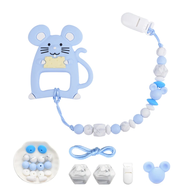 Teething Toys Silicone Teething Toys Baby Teething Toys Silicone Teether Silicone Teething Beads LOFCA Baby Silicone Teether For DIY Baby Teething Necklace Toys Making Personality Pacifier chain Food Grade Silicone Beads Set