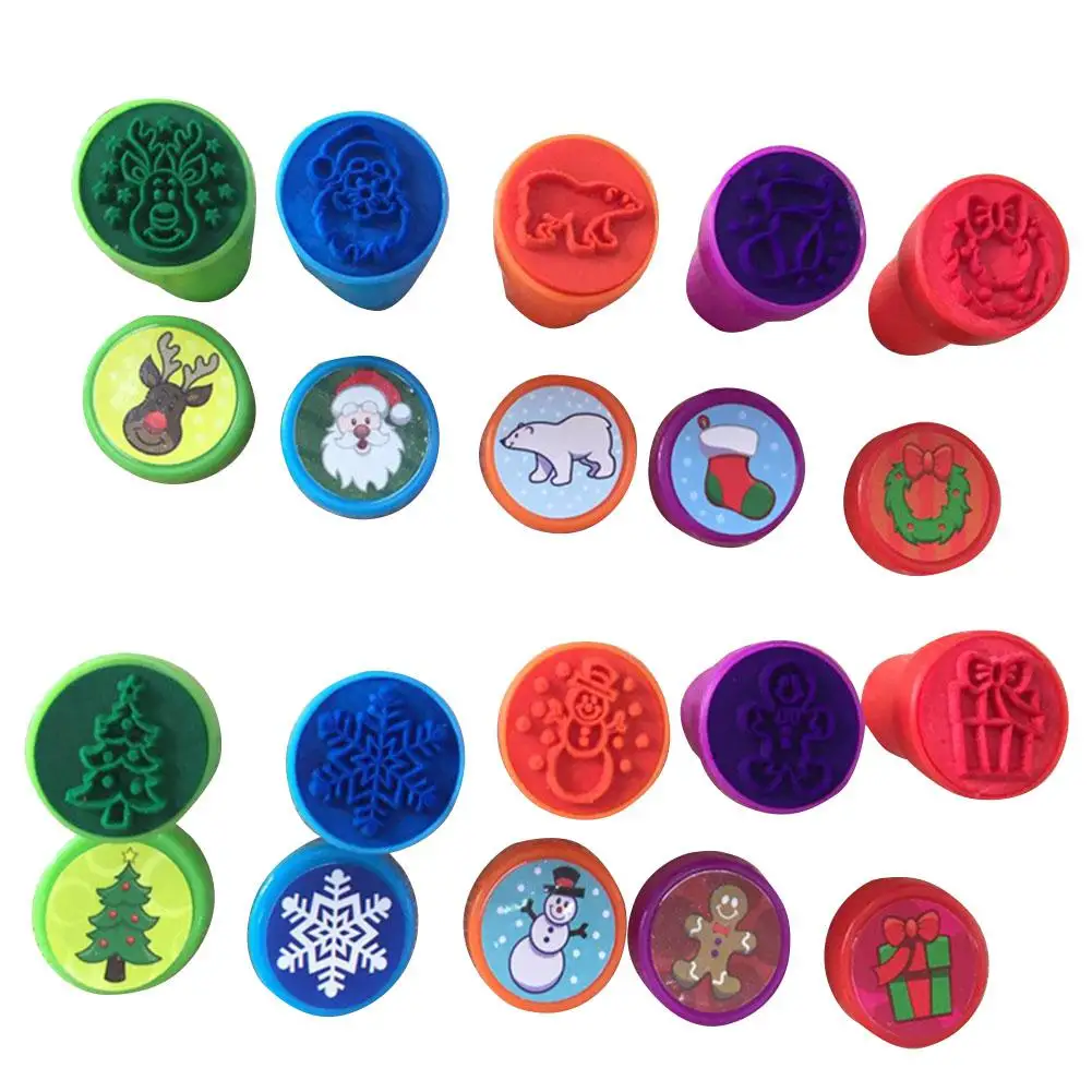 

10PCS/Lot Kids Cartoon Stamp Children Custom Plastic Rubber Self Inking Stampers Toys Learning Educational Toys For Children
