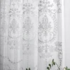 White Luxury Embroidery Screen Sheer Curtains for Living Room Bedroom Windows Curtains European Tulle Voile Door Drapes ► Photo 3/6