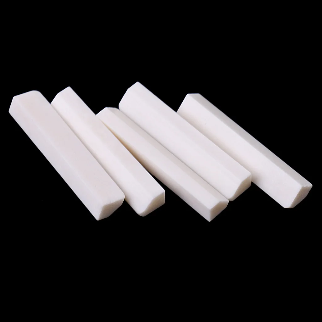 5PCS Cattle Bone Material Guitar Bass Blank Saddles String Nuts for Guitar