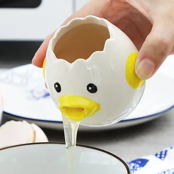 

Egg White Separator Egg Yolk Protein Automatic Filter Baking Tool Ceramic Kitchen Egg Separator Children Decoration