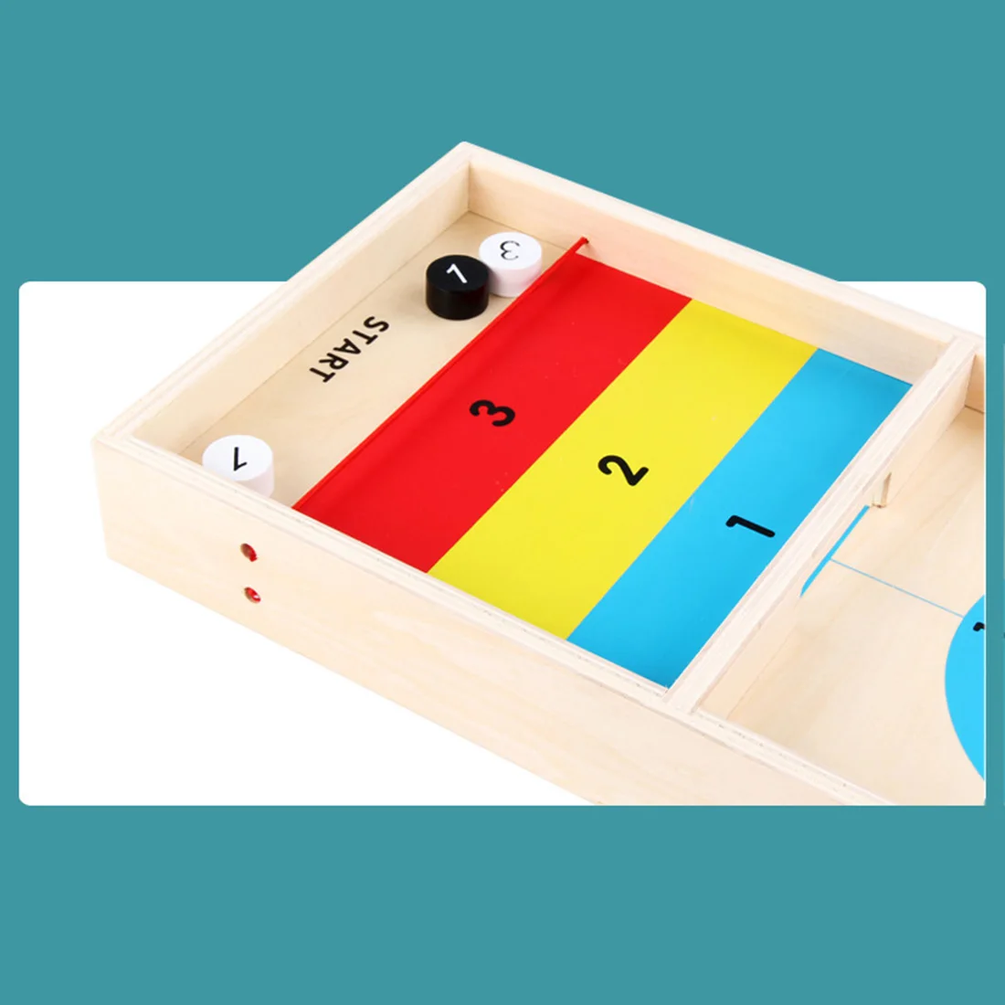 Double-sided Wooden Mini Ice Fox Ball Tabletop Shuffleboard Game Educational Toy for Children Family Entertainment Board Game
