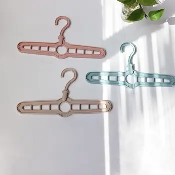 

5Pcs Multifunction Wardrobe Space Saving 9-hole Magic Clothes Hanger Closet Storage Organizer Coat Hanger With Hook 360 Rotation