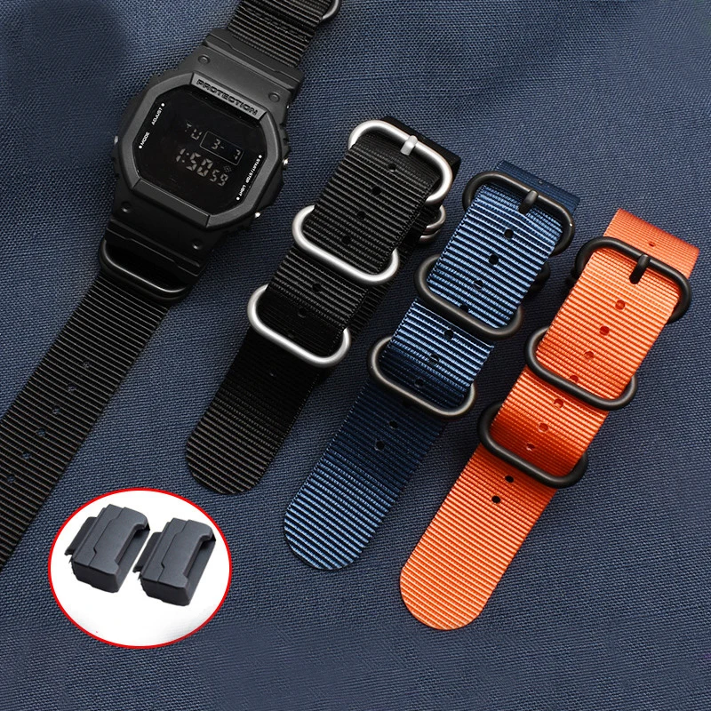 Cinturino In Nylon Per Casio G-Shock Ga-110/100/120/150/200/400 Gd-100/110/120 Dw5600 Gw-6900 Cinturino Cinturino Adattatore 16Mm