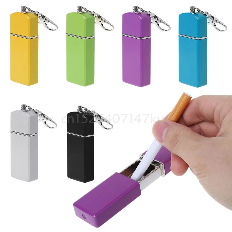 New Design Portable Mini Pocket Ashtray Windproof Cases Key-chain Outdoor Smoking Accessory For Sale portable ashtray