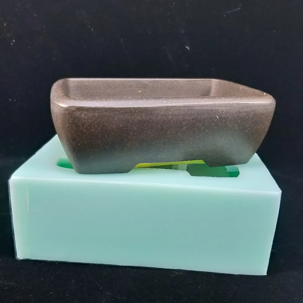 Новая прямоугольная силиконовая форма для цветочного горшка 3D Ручная форма для цемента силиконовая форма для бетона геометрическая форма для горшка