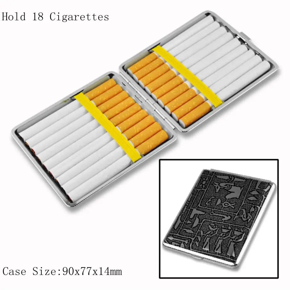 hold 18pcs WITUSE PU чехол для сигарет коробка может вместить 10 12 14 16 18 20 шт Розничная Новинка классический кожаный Сплав Металлический Держатель Сигары EG5798 - Цвет: hold 18pcs