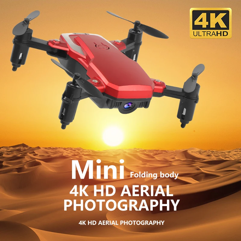 K1 LF606 Mini Drone 4K HD Camera Foldable Quadcopter One Click Return FPV Drone Follow Me RC Helicopter Quadcopter Children Toy