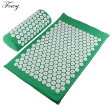 Акупрессура Массажный коврик Массажер подушка коврик шакти снятие акупрессуры коврик для тела Боль Акупунктура Спайк йога коврик с подушкой