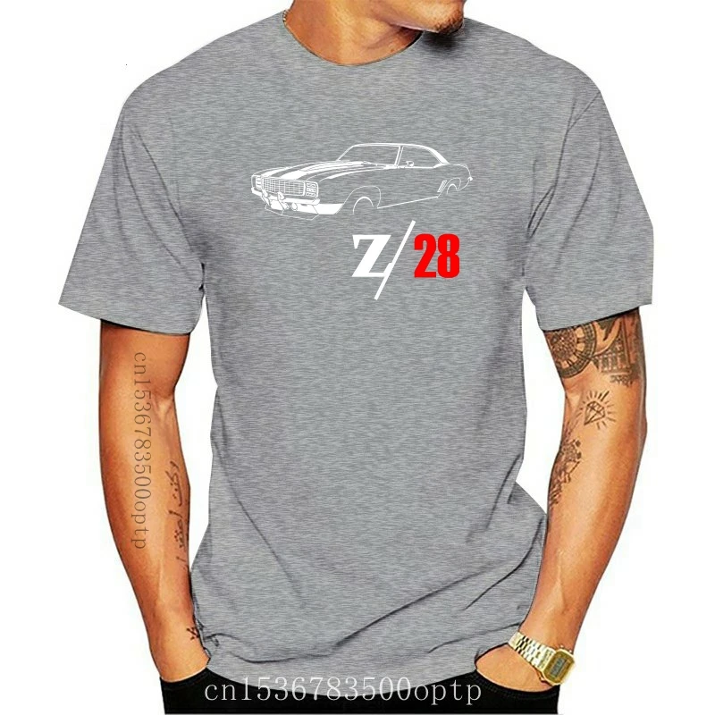 Новинка 2021 Хлопковая мужская одежда с коротким рукавом 1969 Camaro Z28 винтажная