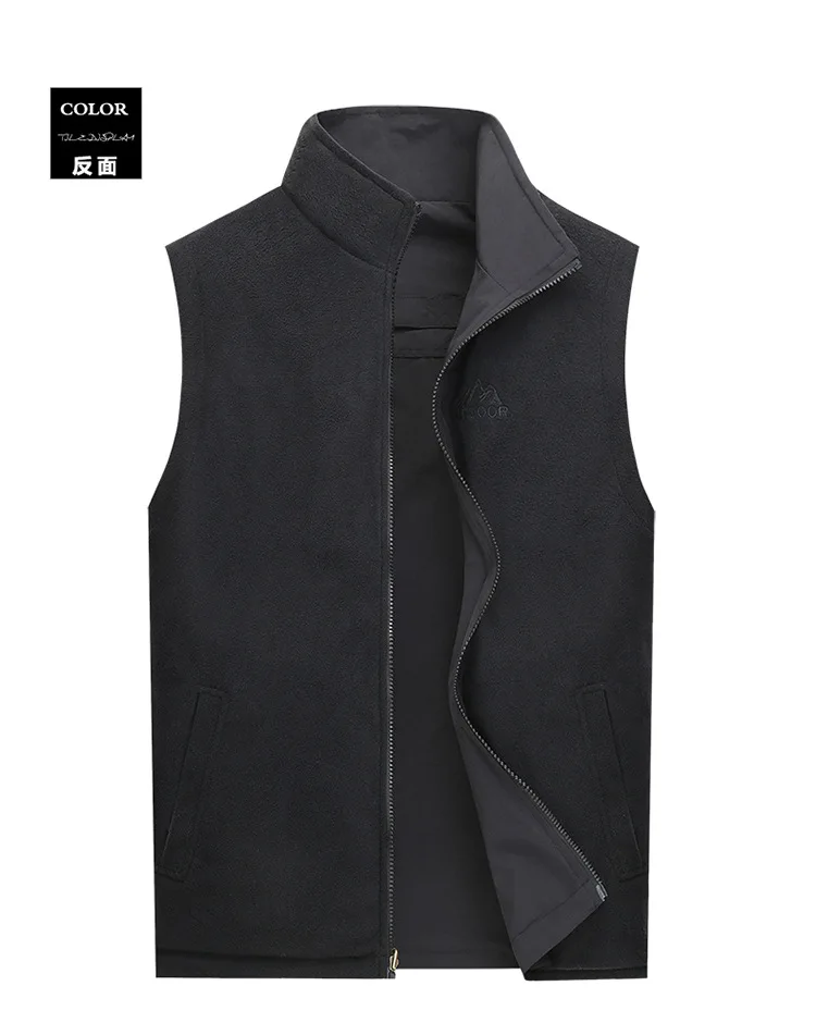 Plus-sized Men'S Wear Autumn And Winter New Style Waistcoat Extra Large Fat Stand Collar Double-sided Wear Sleeveless Vest Casua