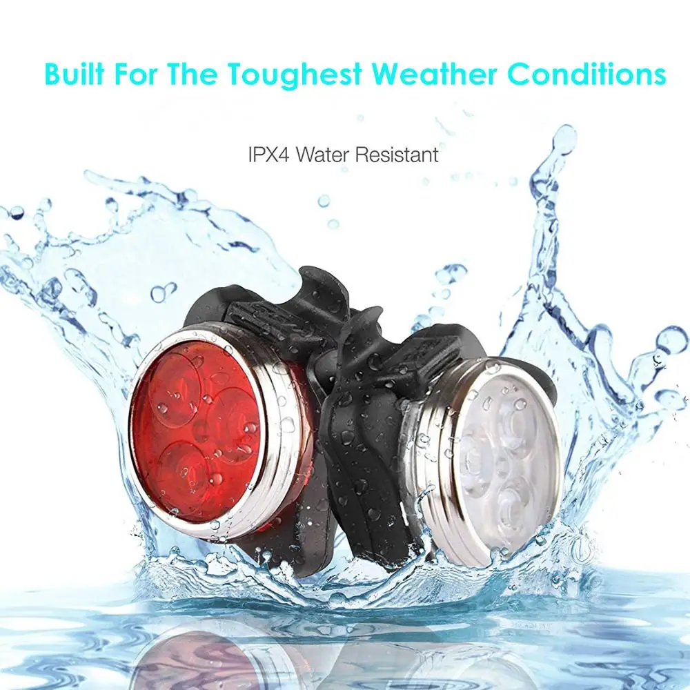 4 Modes Bicycle Light USB Rechargeable LED Bike Light Flashlight Super Head Front Headlight and Tail Clip Light Lamp Waterproof 4 Modes Bicycle Light USB Rechargeable LED Bike Light Flashlight Super Head Front Headlight and Tail Clip Light Lamp Waterproof