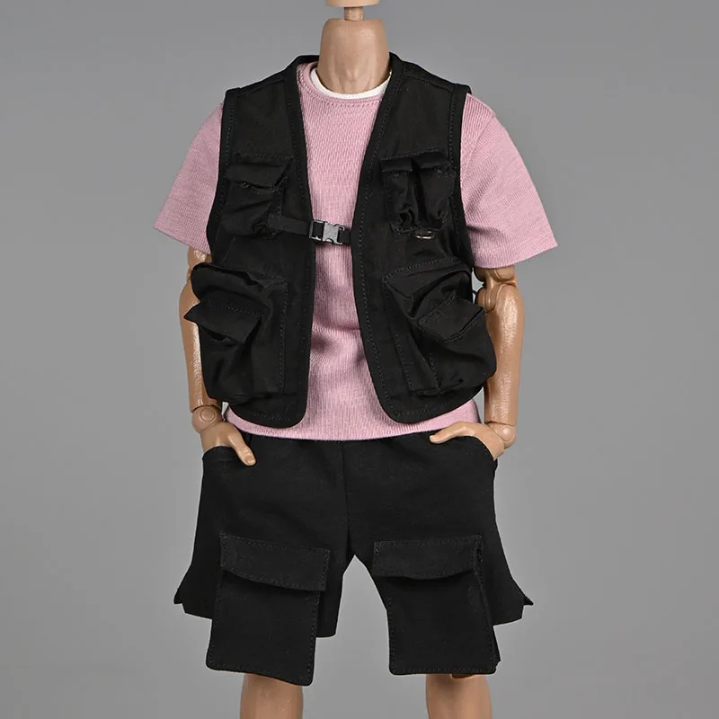 

1/6 Male Soldier Trend Multi-pocket Functional Vest Tooling Vest Shorts 12 Inch Action Fiture Clothing Accessories