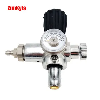 

PCP Scuba Charging Valve Air Filling Station Refill Adapter with 400bar/6000psi Gauge 5/8-18UNF or M18x1.5 Threads