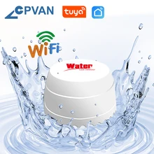CPVAN Wifi Water Leak Sensor Detector Alarm Tuya/Smart Life APP Flood Alert Overflow Security Alarm System