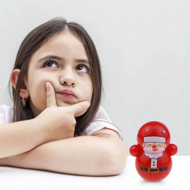 21 Pcs Tumbler Toy Baby Toy Santa Claus Wobbling Toy Plastic Rolling Wobbling Toys Roly Poly Wobble Toys Parent-child Intera 2