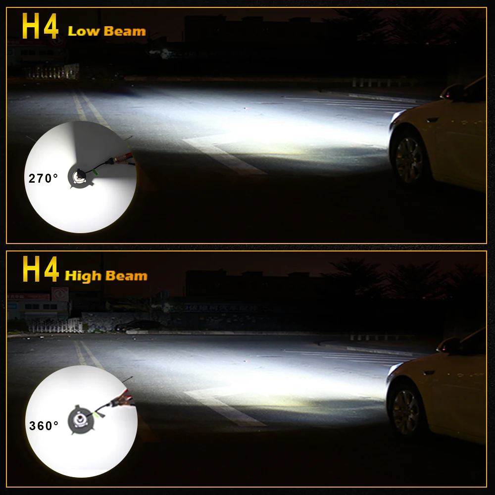 /HL/светодиодный фары для автомобилей H4 H7 H8 H11 HB3 HB4 8000LM 6500K 40W 12V светодиодный