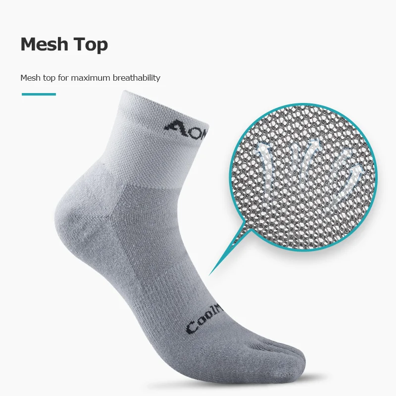 AONIJIE E4109 One Pair Low Cut Socks Quarter Athletic Toe Socks Perfect For Five Toed Barefoot Running Shoes Marathon Race