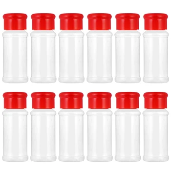 

12PCS Condiment Bottles Premium Convenient Cruet Bottle Spice Jar Spice Storage Tin for Kitchen Pepper Seasoning Barbecue