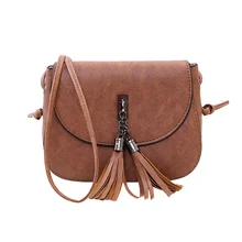 Женская сумка-мессенджер из искусственной кожи с кисточками, сумка для телефона, сумка через плечо, новинка