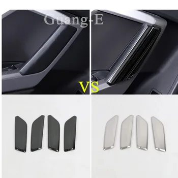 

Car stick cover stainless steel rear door armrest handrail trim frame lamp 4pcs For AUDI Q3 F3 2018 2019 2020