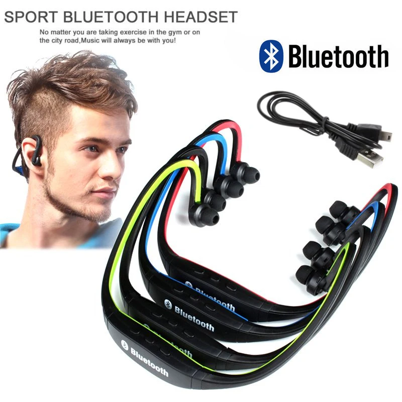 

Stereo Wireless Bluetooth Headset Support Card Bluetooth FM Radio Sport Rear Headphone for Multiple Bluetooth Pairing Devices