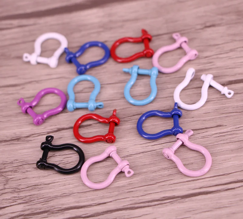 

2PCS, DIY Jewelry Clasps Lock Carabiner Enamel Copper Connector For Jewelry Making