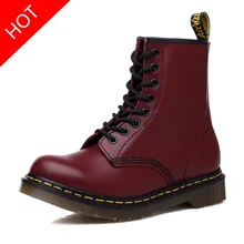 Dr/ Зимние Теплые ботильоны в байкерском стиле; женские Ботинки martin на меху; Высокая Водонепроницаемая женская обувь для взрослых; модная обувь