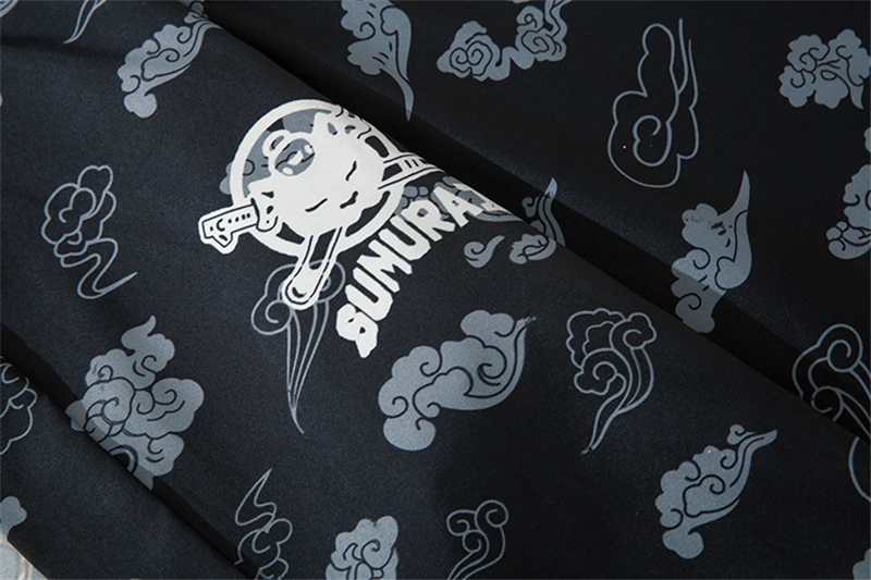 Bebovizi Japanese Style Cat Samurai Kimono Streetwear Men Women Cardigan Japan Harajuku Anime Robe Anime Clothes 2020 Summer