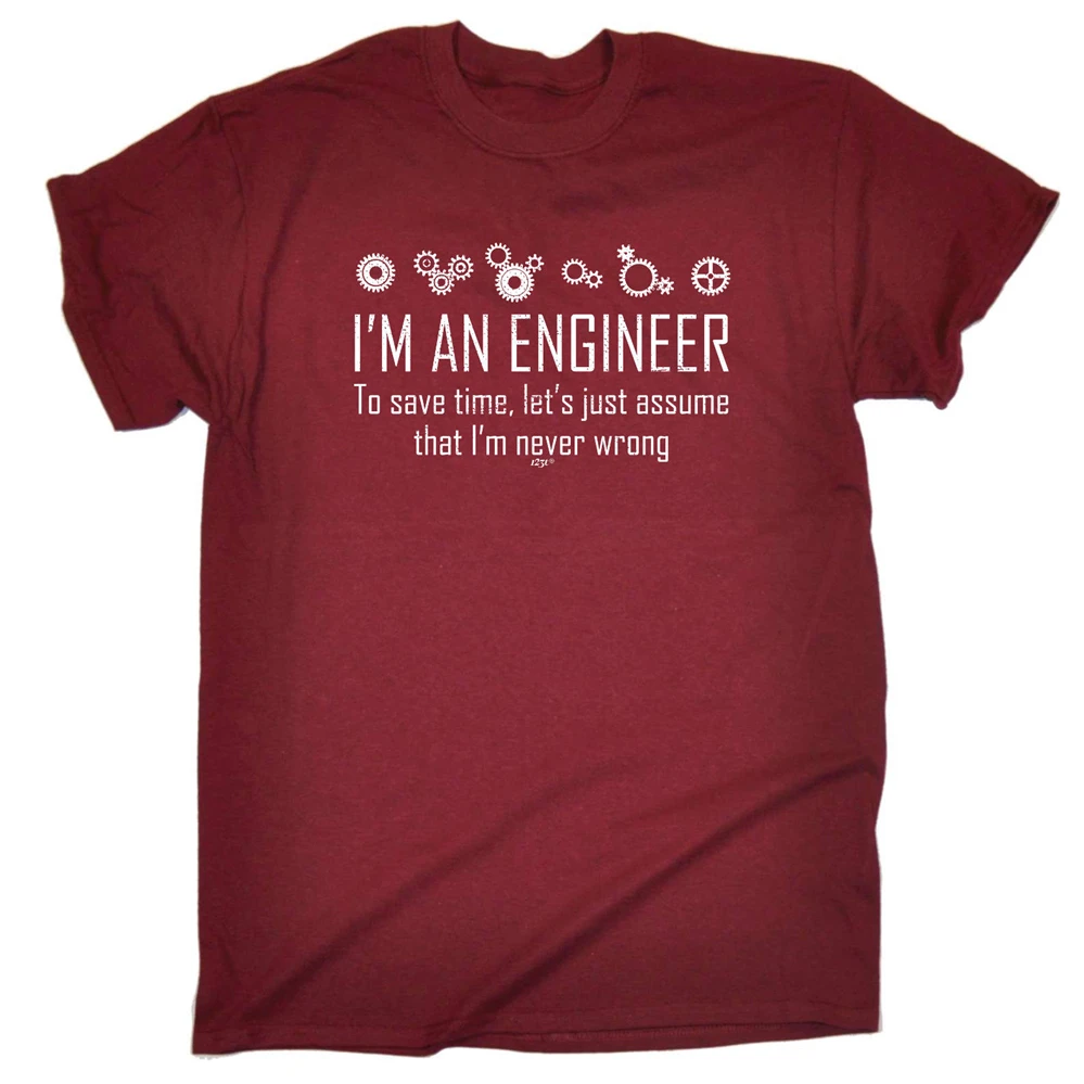 Забавная Новинка футболка для мужчин и женщин Im An Engineer экономии времени